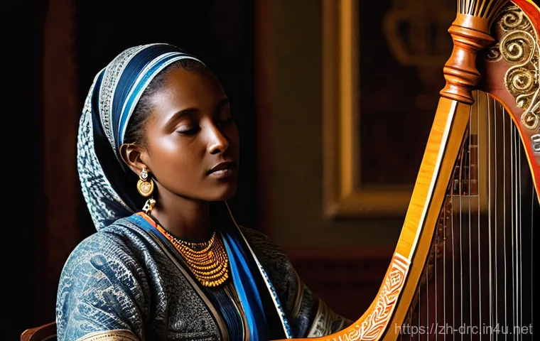 콩고 전통 악기 종류 - **A dynamic, photo-realistic image capturing the essence of Congolese drumming.** In the heart of a ...