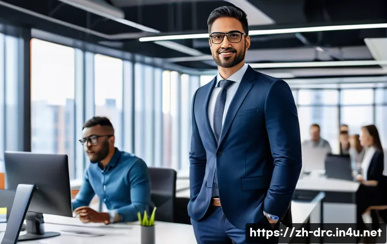 조셉 카사부부 생애와 업적 - A confident, multicultural male leader in his 30s, wearing professional business attire and glasses,...