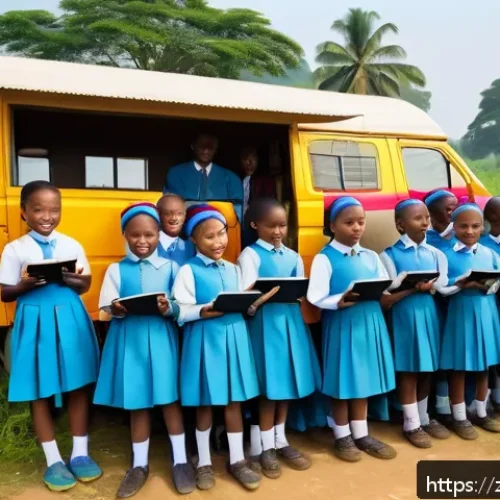 콩고 주요 NGO 활동 사례 - A vibrant rural classroom scene in Congo featuring children wearing colorful clothing and modest sch...
